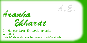 aranka ekhardt business card
